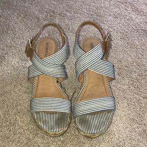 Blue Striped Wedges